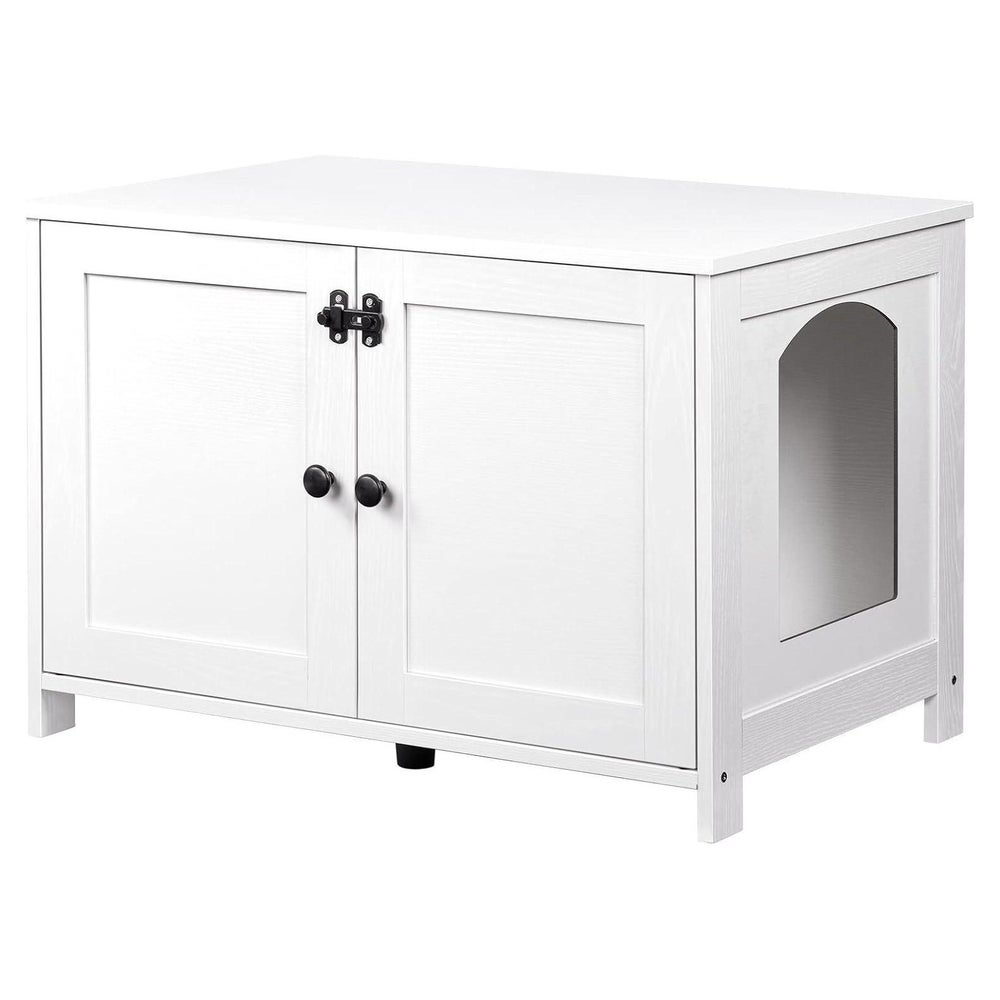 HOOBRO Katzenschrank Katzenklo Schrank Sitzbank Weiß 78,5x44 1 St