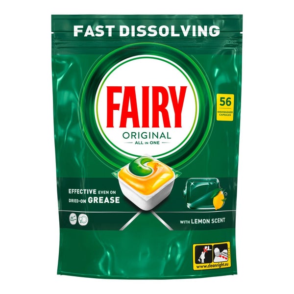 Multipack 4x Fairy Original All-in-One Zitrone Geschirrspültabs 56 Stk 1 St