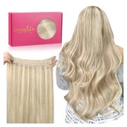 Haarverlängerung 45cm-95g #18A 613A Aschblond Highlights Pla 1 St