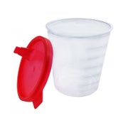 Medi-Inn Urinprobenbecher 125 ml mit rotem Schnappdeckel 50 St