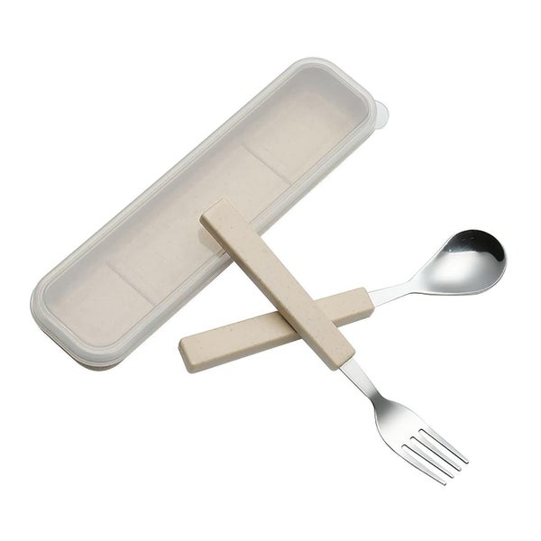 Edelstahl Kinderbesteck Set Löffel Gabel mit 1 St