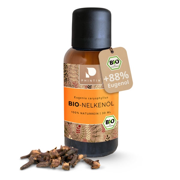PHINTIN Bio Nelkenöl – naturreines ätherisches Öl 30 ml