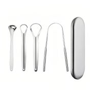 COOL-i Edelstahl Zungenreiniger Set, 4 Stück 4 St