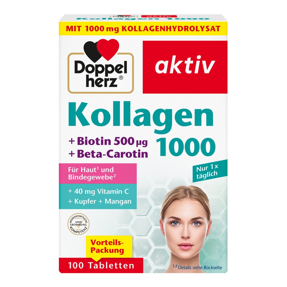 Doppelherz Kollagen 1000 + Biotin + Q10 100 St