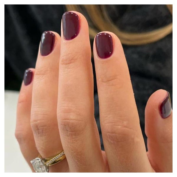 Nägel 24 Press On Acryl Full Cover Nail Art Dunkelrot 1 St