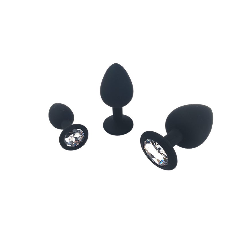 Diamond Anal Plug Set aus Silikon S/ M/L 1 St online kaufen | DocMorris