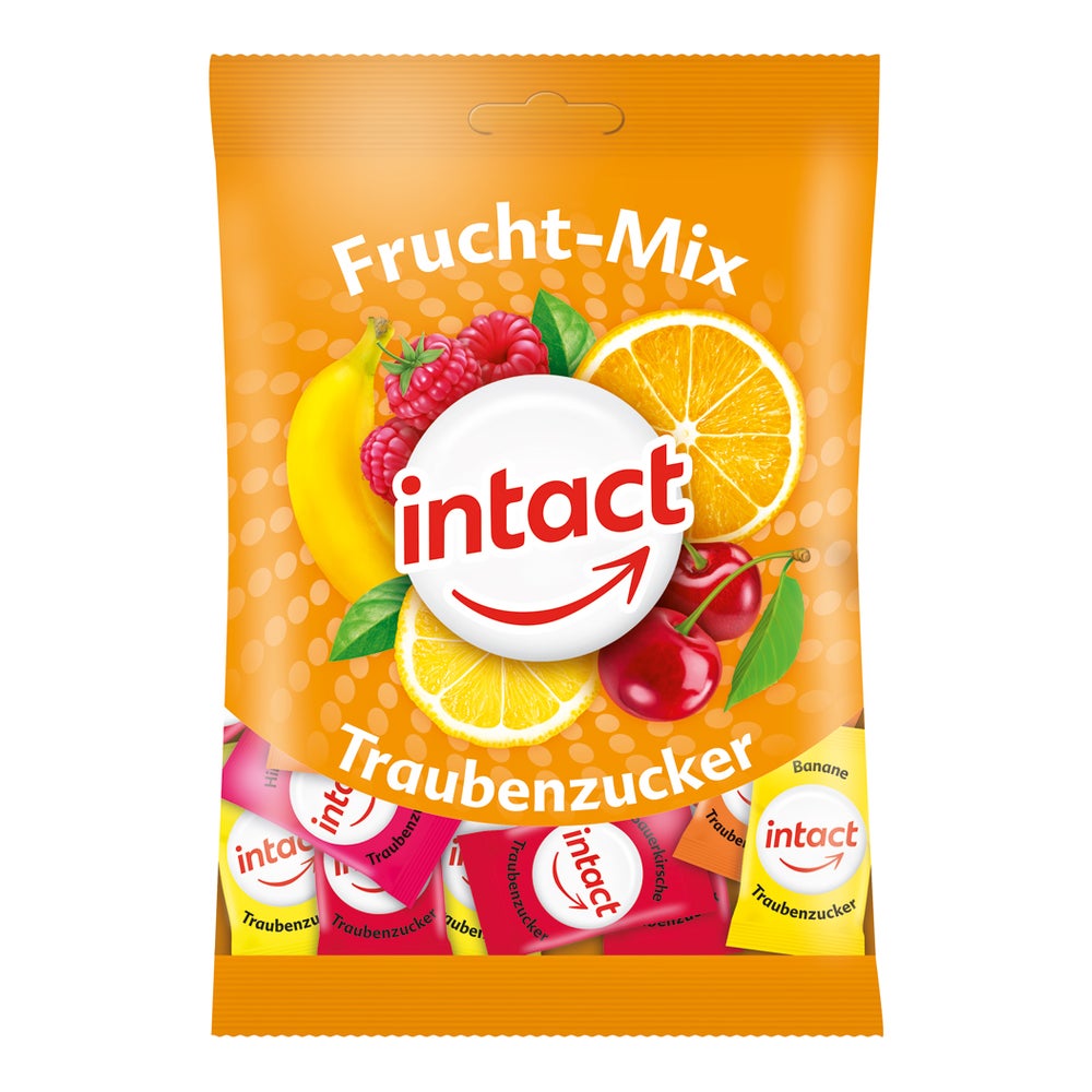 Intact Traubenzucker Beutel Frucht-mix 75 g