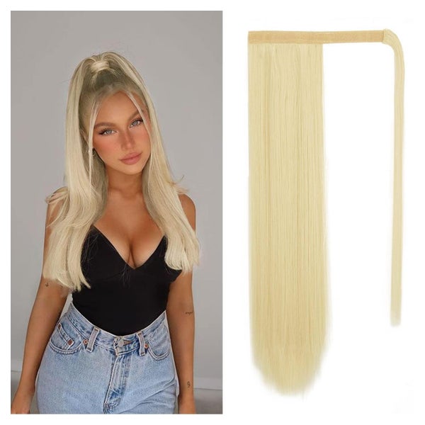 Pferdeschwanz Haarverlängerung Clip Synthetik Ponytail 76cm 1 St