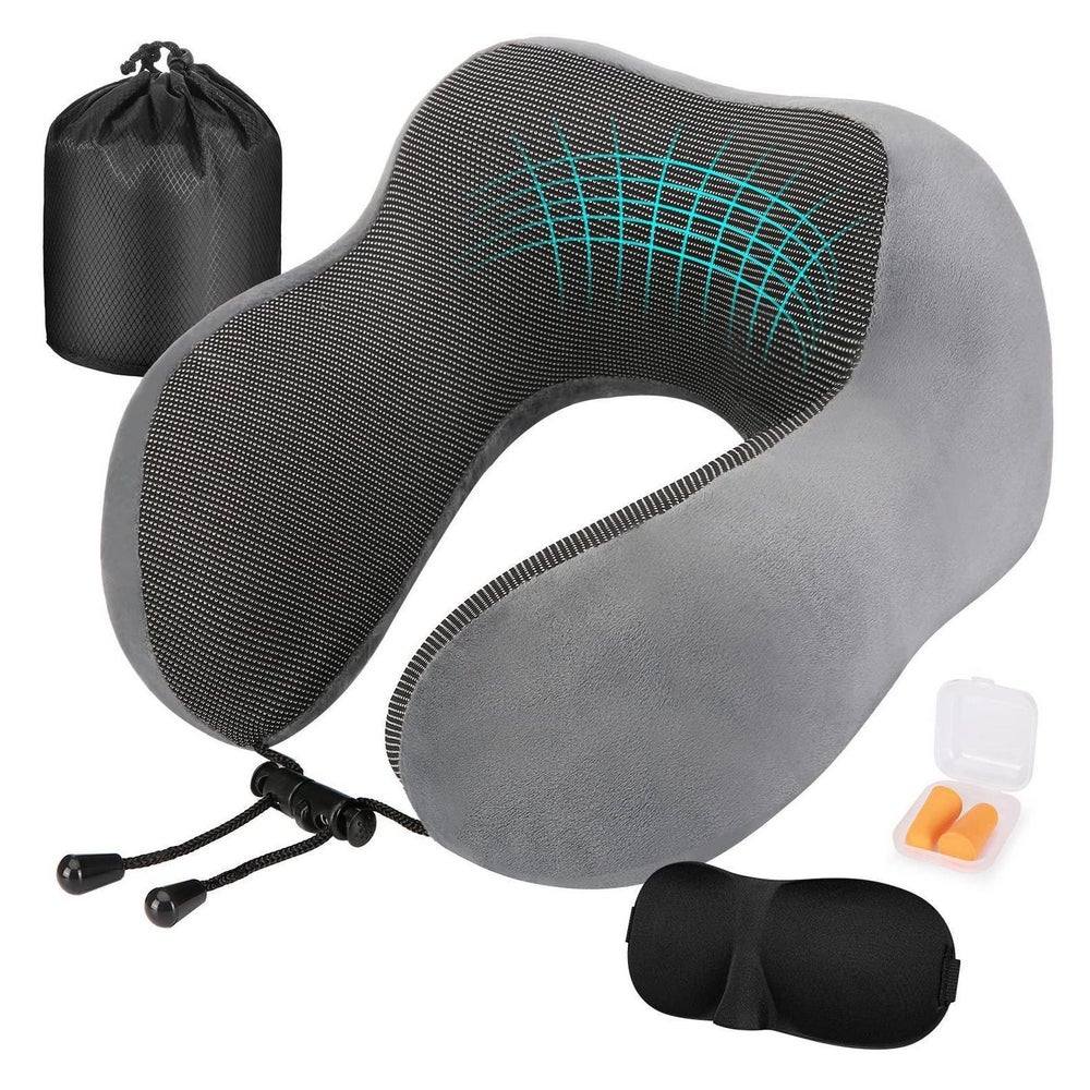 Nackenkissen Memory Foam ergonomisch Reisekissen 1 St