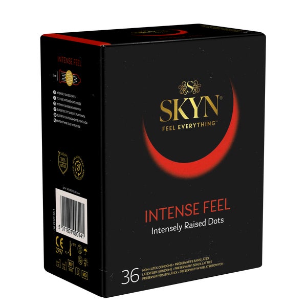 «Intense» genoppte latexfreie Kondome aus Sensoprène™ (36 Kondome) 36 St