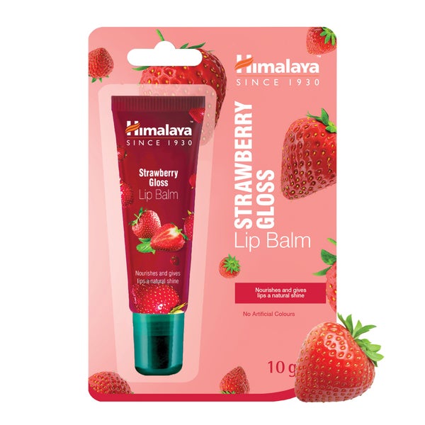Himalaya Erdbeer-Lippenbalsam mit Glanz und Feuchtigkeit 10g 10 g