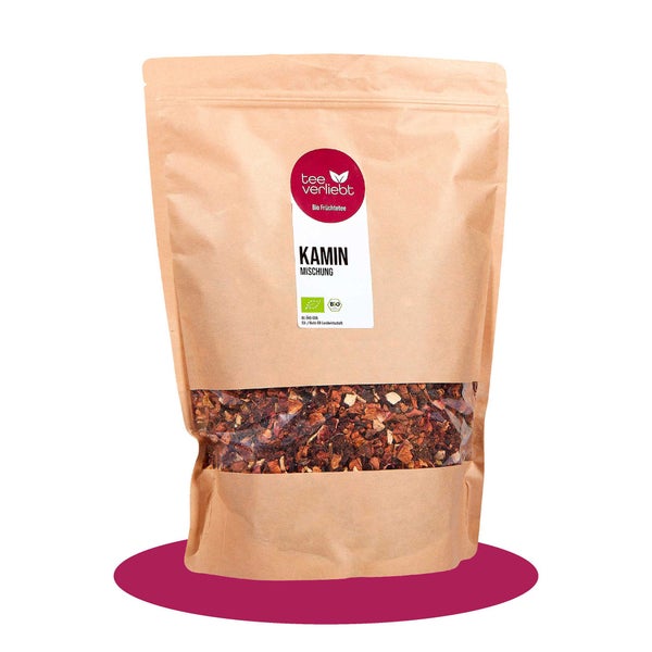 teeverliebt - Kaminmischung Bio loser Früchtetee Großpackung I Für gemütliche Abende | 1kg 1000 g