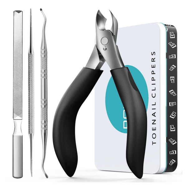 RONAVO Nagelknipser Set für dicke Zehennägel, mit Zubehör, Geschenkbox