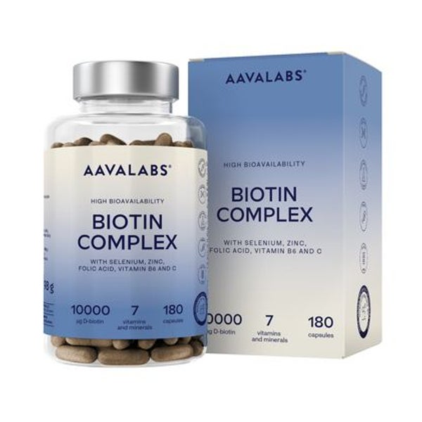 Aavalabs Biotin 10.000 µg mit Hirse & L-Cystein 180 St