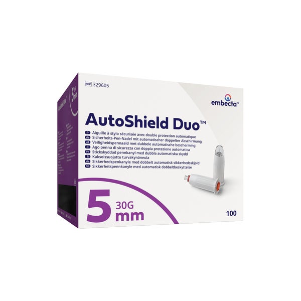 Auto Shield Duo Sicherheits-Pen-Nadel 5mm, 0,30 mm (31G) 100 St