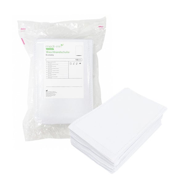 Medi-Inn Einmal-Waschhandschuhe Economy 15 x 22 cm, 100er Pack 100 St