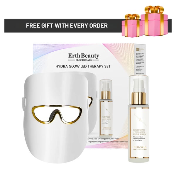 Hydra Glow Led Therapie Set (Led Licht Therapie Maske Weiß Mit Ha Serum) 1 St