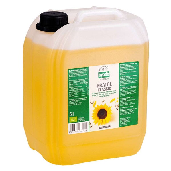 BYODO Bio Bratöl Klassik aus Sonnenblumenkernen 5 l
