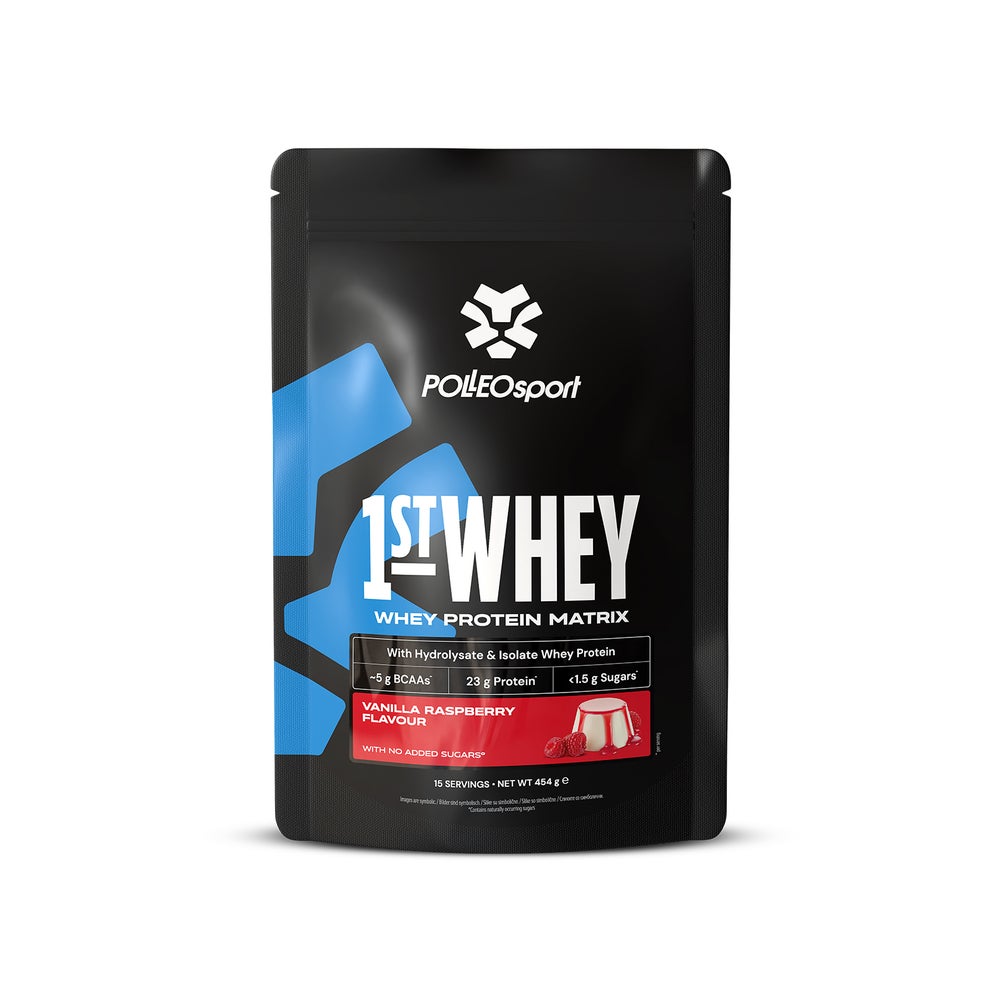 Polleo 1st Whey, 454 g, Vanilla Raspberry 454 g