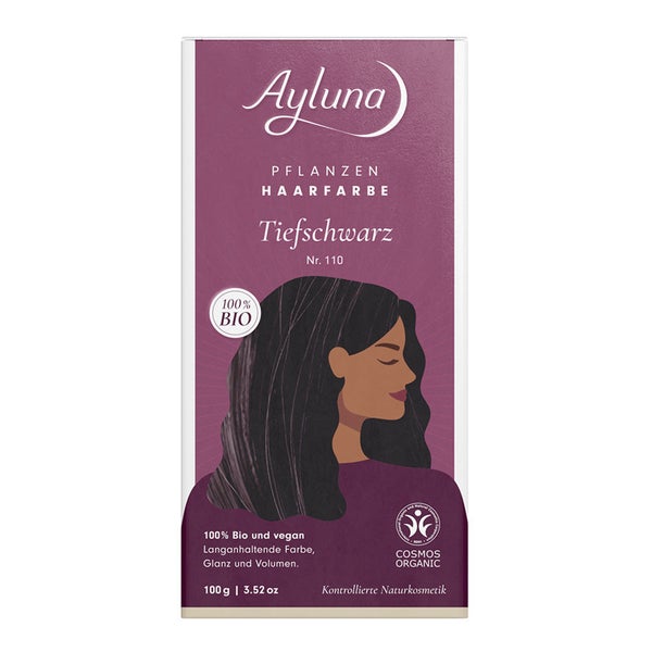 Ayluna Pflanzenhaarfarbe Tiefschwarz Nr. 110 Bio 100 g