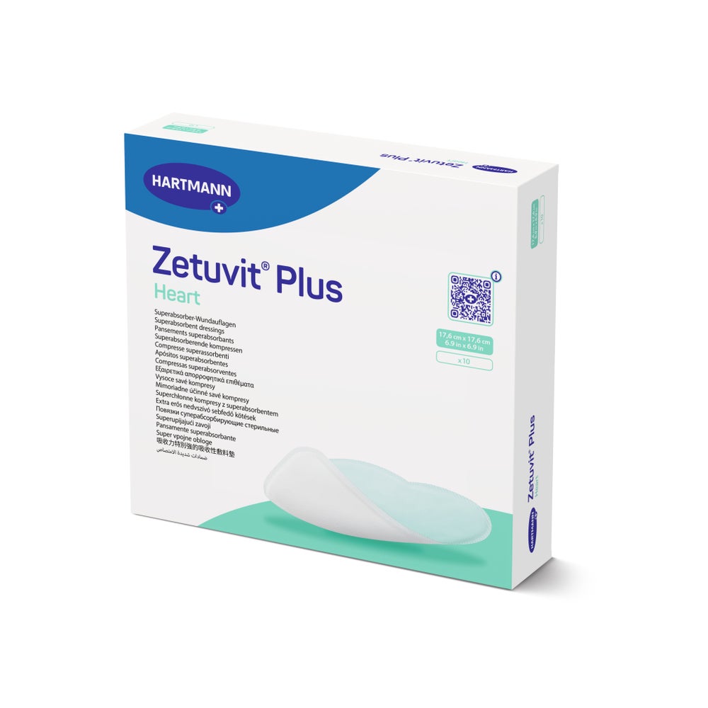 Zetuvit Plus Heart 17,6x17,6 Cm Wundauflage 10 St