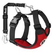 Hundegeschirr Sicherheitsgurt Auto 2 Karabinerhaken XXS Rot 1 St