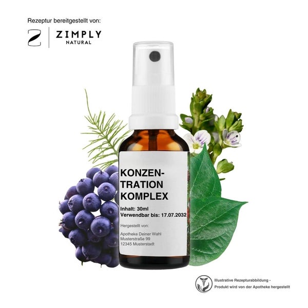 Zimply Natural KONZENTRATION KOMPLEX - Pflanzbasierte Rezeptur 30 ml