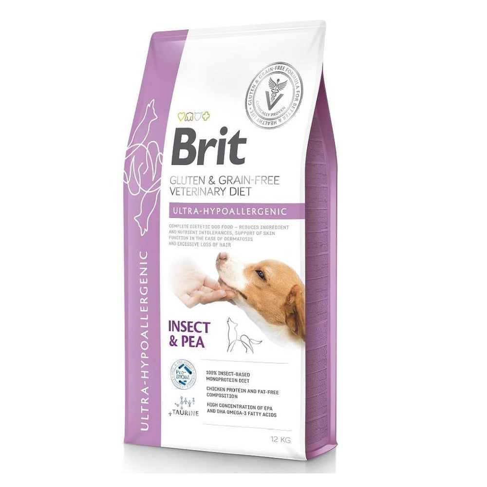 BRIT Veterinary Diets Dog Ultra-Hypoallergenic hypoallergenes Hundefutter 12 kg
