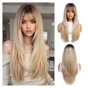 Perücke Ombre Blonde Pony Synthetikhaar Damen Ombre blond(63 1 St