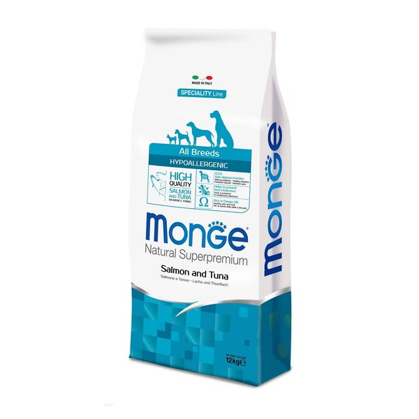 MONGE Hypoallergenic Lachs und Thunfisch 12 kg