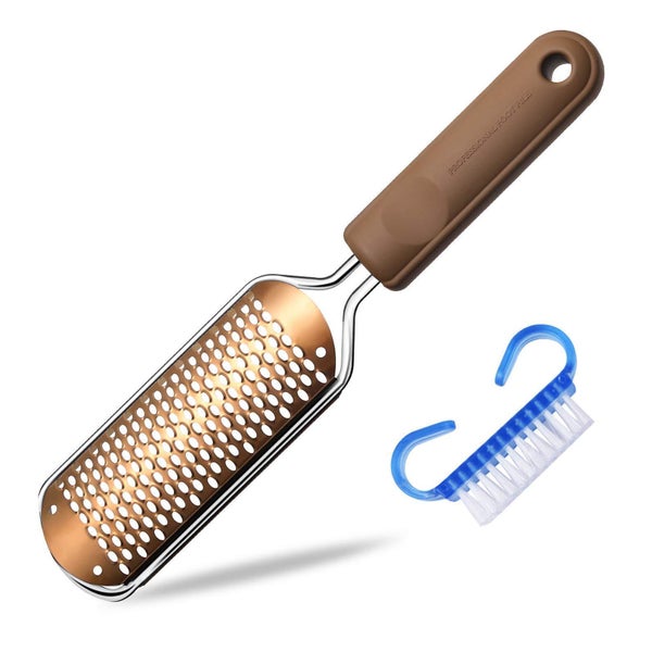 Professionelle Edelstahl Hornhautfeile Fußraspel für nasse/t 1 St