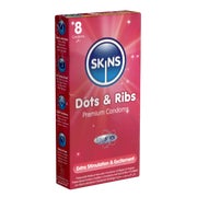 Produktabbildung: Dots & Ribs Kondome 8 Stück – stimulierend & sicher (8 Kondome) 8 St
