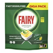 Fairy Original All in One Spülmaschinentabs, Zitrone, 100 Tabs, Die Sogar Bei Eingetrocknetem Fett Wirken 1 St