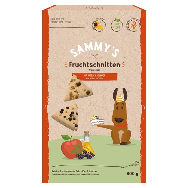 BOSCH SAMMY’S Fruchtschnitten mit Äpfeln & Holunder 0,8 kg
