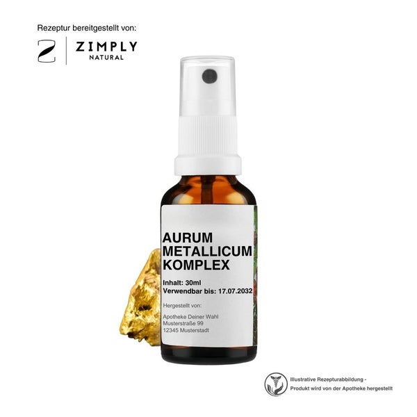 Zimply Natural AURUM METALLICUM KOMPLEX - Pflanzbasierte Rezeptur 30 ml