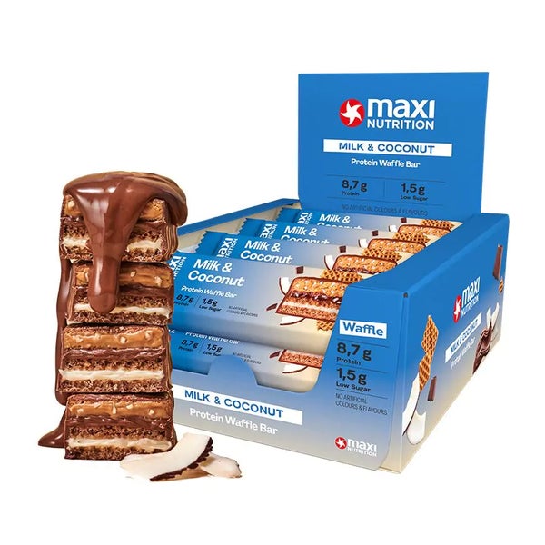 MaxiNutrition Protein Waffle Bar Milk & Coconut, 40g 12 St