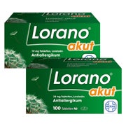 Produktabbildung: Lorano® akut Antiallergikum Doppelpack 2X100 St