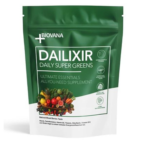 Greens Pulver - Biovana Dailixir | Premium Vitalstoff Drink 30X15 g