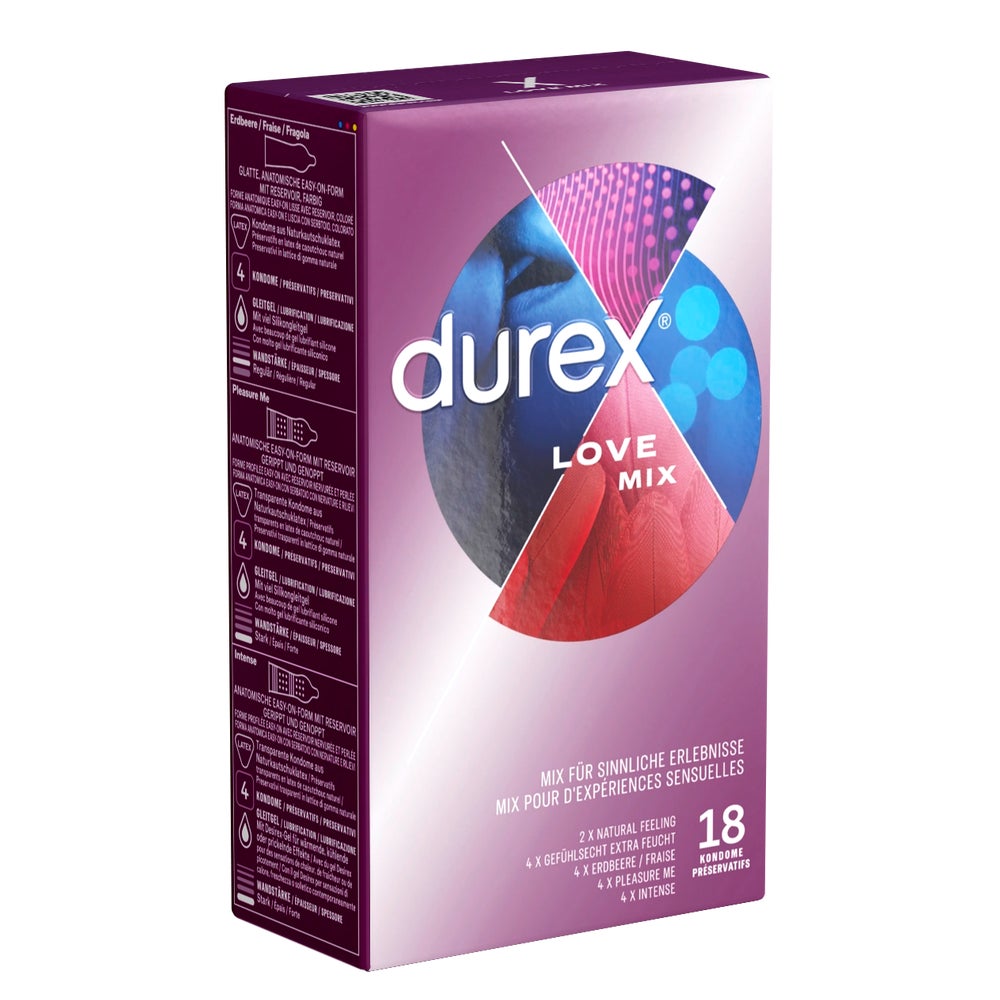 Love Mix - 18 Kondome, 5 Sorten, extra feucht (18 Kondome) 18 St