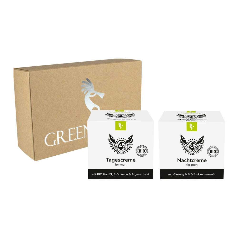 GREENDOOR Geschenk Set  Tages- und Nachtcreme men 100 ml