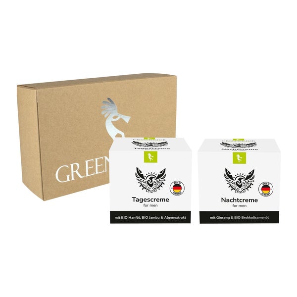 GREENDOOR Geschenk Set  Tages- und Nachtcreme men 100 ml