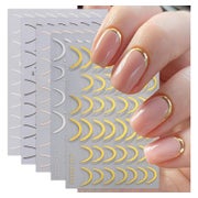 Nagelsticker Französische Spitze 8 Blatt selbstklebend Nagel 1 St
