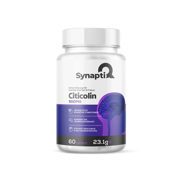 SynaptiQ® Citicolin (CDP-Cholin) – Unterstützung für Konzentration & mentale Leistung 100 St