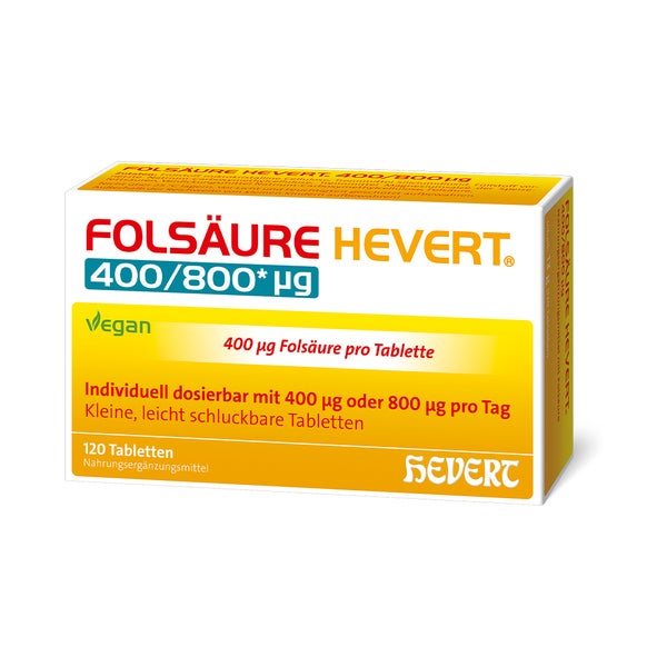 FolsÄure Hevert 400/800 µg Tabletten 120 St