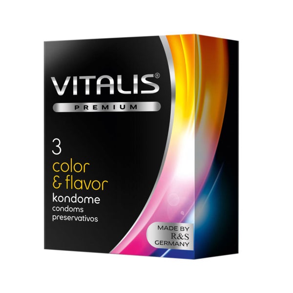 PREMIUM «Color & Flavour» bunte aromatische Kondome (3 Kondome) 3 St