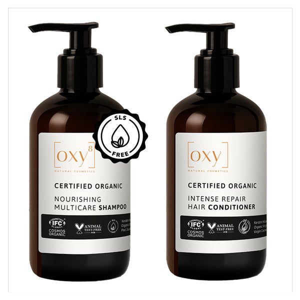 OXY8 NATURKOSMETIK HAARPFLEGE SET: Shampoo & Conditioner 500 ml