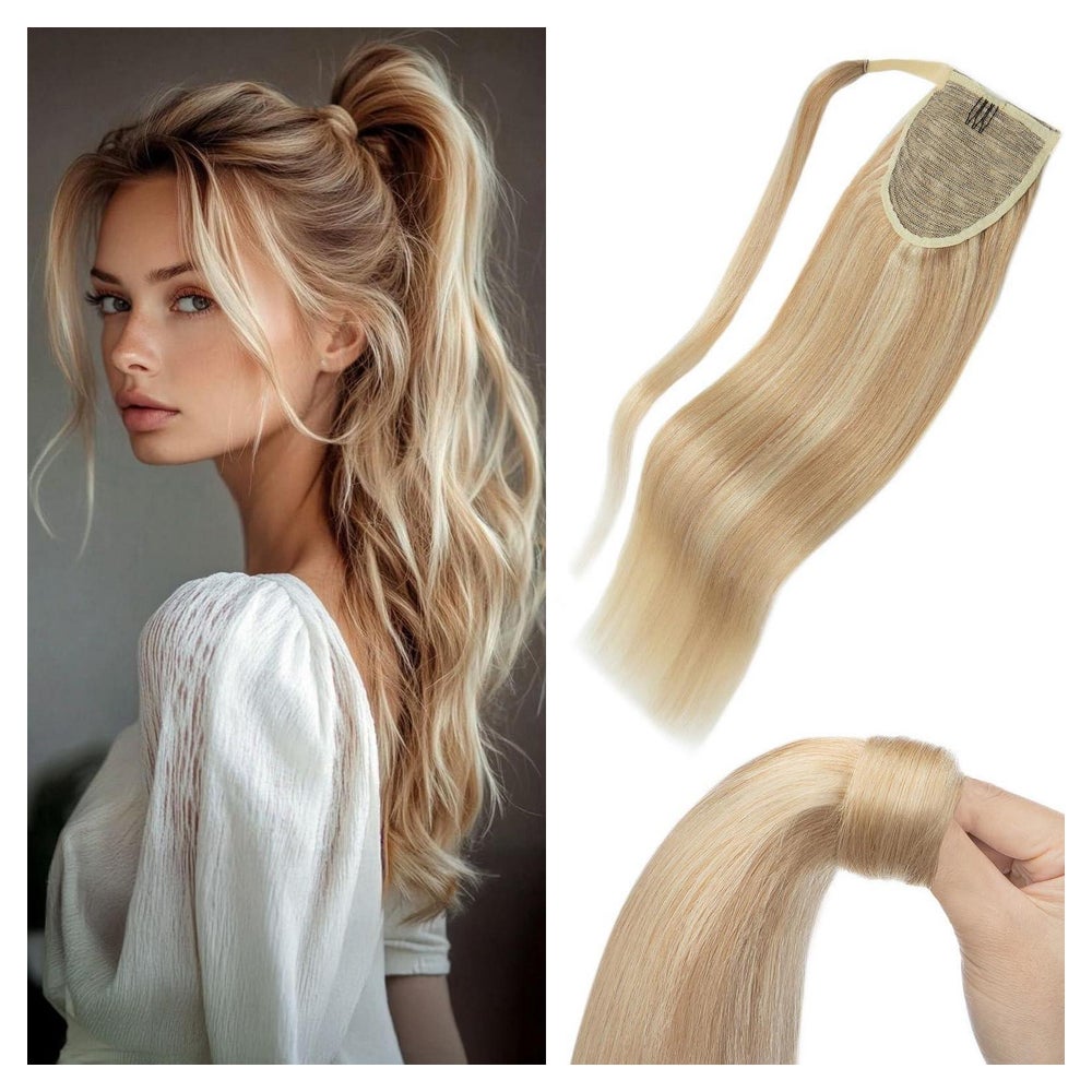 Haarverlängerung Pferdeschwanz 50 cm-95g 18P613 Ascheblond b 1 St