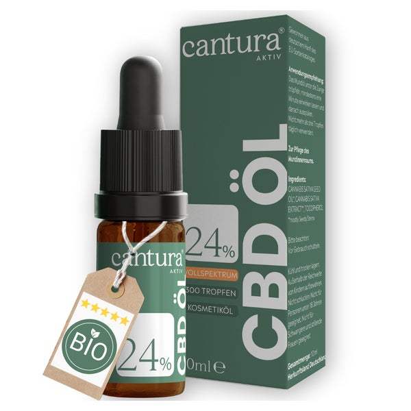 24% CBD-Öl Cantura® Aktiv: 300 Tropfen Vollspektrum Cannabis 10 ml
