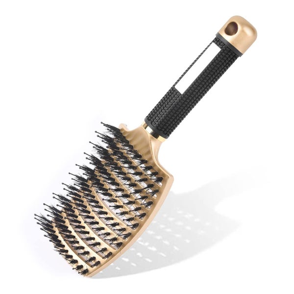 Professionelle Haarbürste für lockige Haare, Wildschweinbors 1 St
