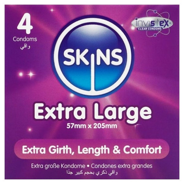 «Extra Large» XXL Kondome ohne Latexgeruch (4 Kondome) 4 St